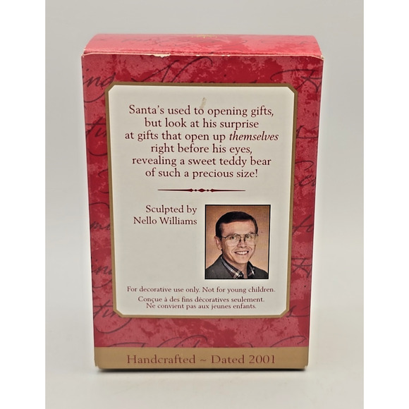 2001 Hallmark Keepsake Ornament "Peek-A-Boo Present" Santa W/Presents U328 - Picture 5 of 5